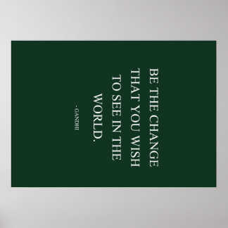 Seien Sie grün Poster