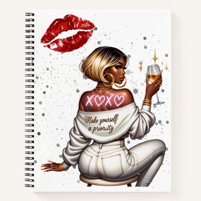 Seien Sie gut für sich selbst im Skizzbuch Notizbuch (Vorderseite)