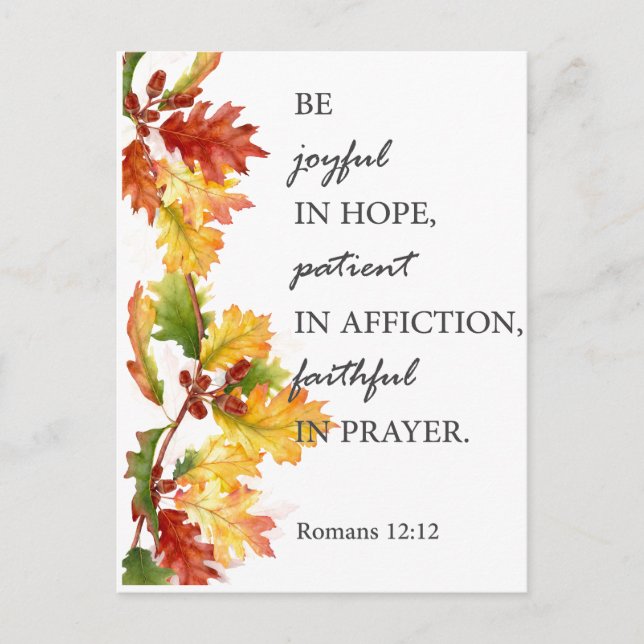 Seien Sie hoffnungsvoll Postkarte (Vorderseite)