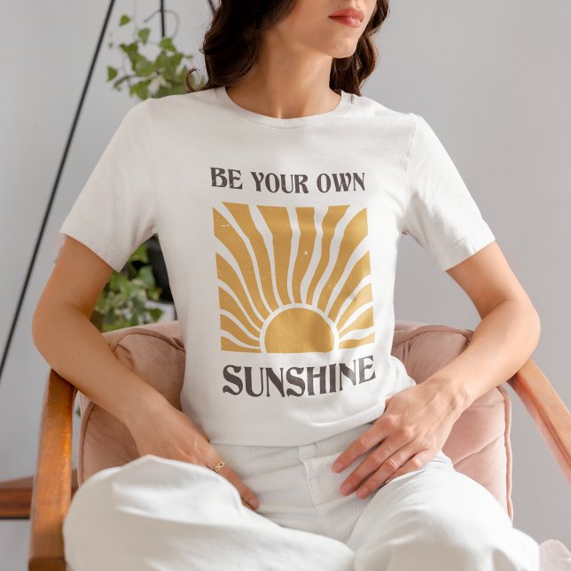 Seien Sie Ihr eigenes Sunshine Retro-positives Zit T-Shirt (Von Creator hochgeladen)
