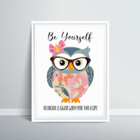 Seien Sie Ihr Niedliches Owl Inspiration Poster
