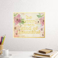 Seien Sie Ihre eigene Art von schönem Zitat Gold