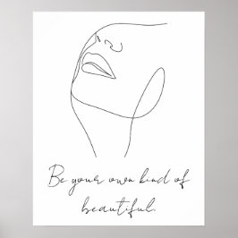 Seien Sie Ihre eigene Art von schönen Linie Art Cu Poster