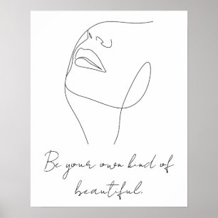 Seien Sie Ihre eigene Art von schönen Linie Art Cu Poster