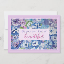 Seien Sie Ihre eigene schöne Affirmationskarte Einladung