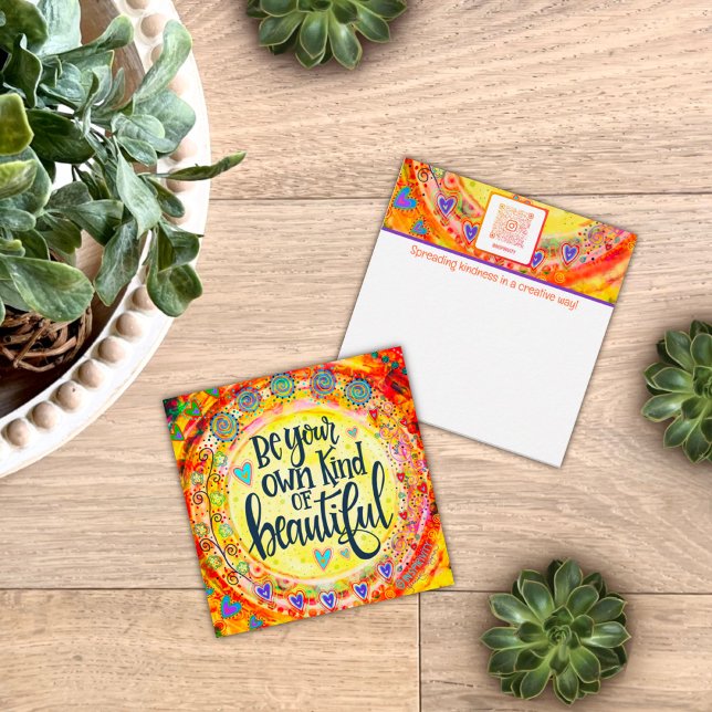 Seien Sie Ihre eigenen schönen Inspirivity Kindnes Quadratische Visitenkarte (Von Creator hochgeladen)