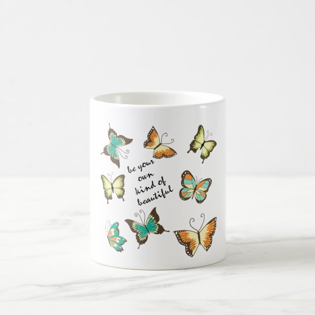 Seien Sie Ihre eigenen wunderschönen Schmetterling Kaffeetasse (Mittel)