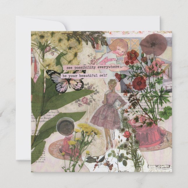 Seien Sie Ihre schöne, selbst flache Grußkarte (Vorderseite)