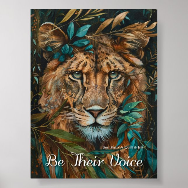 Seien Sie Ihre Stimme mit Wörtern Print & Download Poster (Vorne)