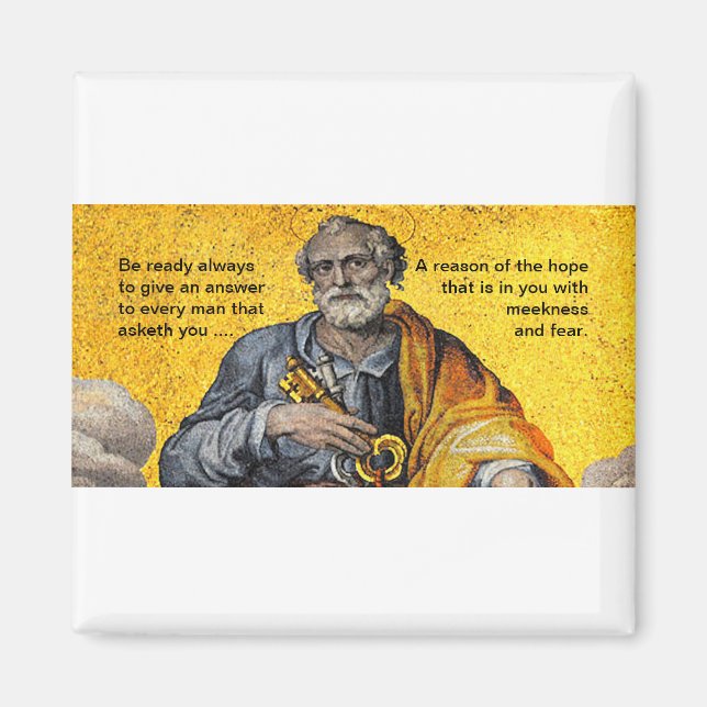 Seien Sie immer bereit - St. Peter - Magnet (Vorne)