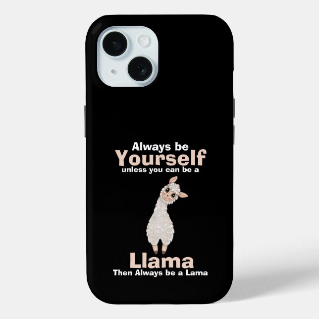Seien Sie immer Lama Animal Lover Case-Mate iPhone Hülle (Rückseite)