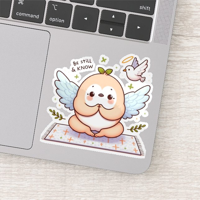 Seien Sie immer noch und kennen Sie den inspiriere Aufkleber (Detail)