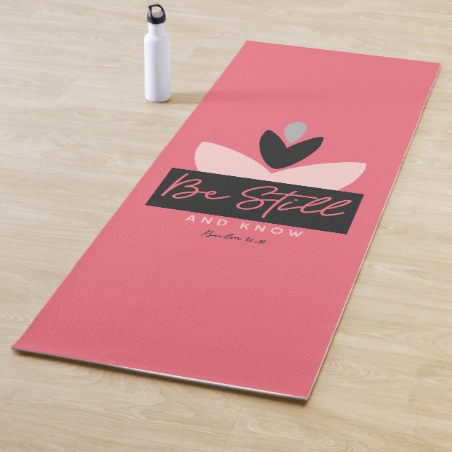 Seien Sie immer noch und wissen Sie Christlich mod Yogamatte (Beispiel)