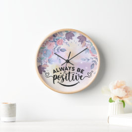 Seien Sie immer positiv Lila Uhr