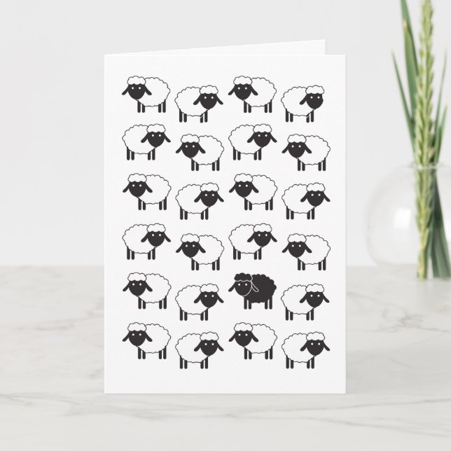 Seien Sie immer schwarz Schafe Karte (Vorderseite)