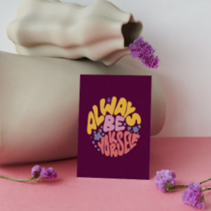 Seien Sie immer selbst - Handschrift Postkarte