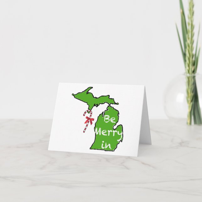 Seien Sie in MI fröhlich Feiertagskarte (Vorderseite)