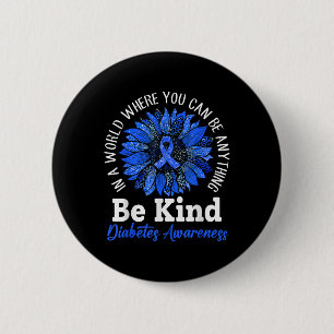 Seien Sie Kind Blue Ribbon Sonnenblume T1d Typ 1 D Button