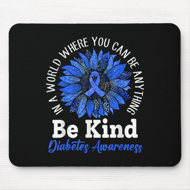 Seien Sie Kind Blue Ribbon Sonnenblume T1d Typ 1 D Mousepad (Vorne)