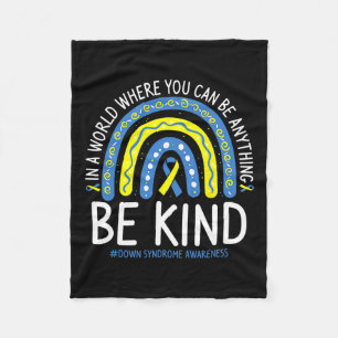 Seien Sie Kind Rainbow World Down Syndrome Awarene Fleecedecke