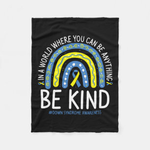 Seien Sie Kind Rainbow World Down Syndrome Awarene Fleecedecke