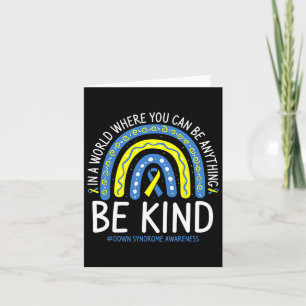 Seien Sie Kind Rainbow World Down Syndrome Awarene Karte
