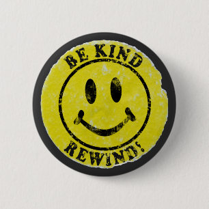 Seien Sie Kind Rückwind Retro Video Rental Sticker Button