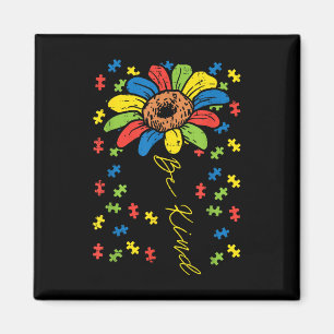 Seien Sie Kind Sonnenblumen Puzzle Autismus Sensib Magnet