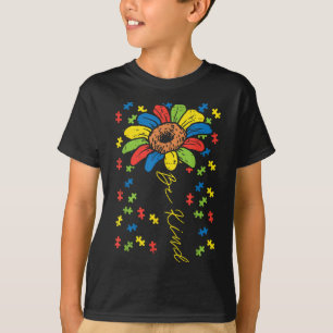 Seien Sie Kind Sonnenblumen Puzzle Autismus Sensib T-Shirt