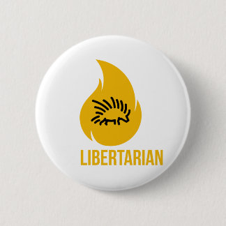 Seien Sie liberalistisches Stachelschwein Button