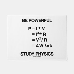 Seien Sie mächtig Study Physik Gleichungen Geek A Fußmatte