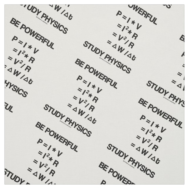 Seien Sie mächtig Study Physik Gleichungen Geek Ad Stoff (Muster)
