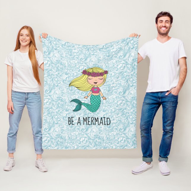 Seien Sie Meerjungfrau Fleece Blanket (Beispiel)