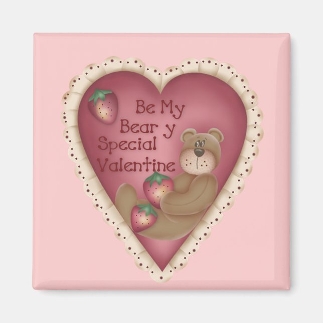 Seien Sie mein Beary Special Valentine Magnet (Vorne)