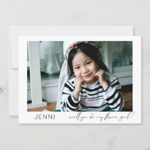 Seien Sie mein Blumenmädchen Foto Vorschlag Kallig Einladung