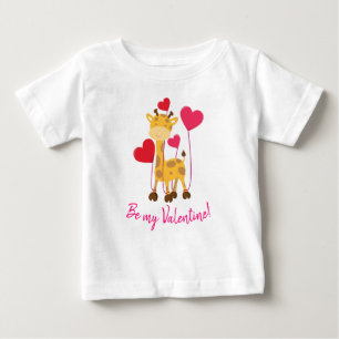 Seien Sie mein niedliches Valentine Giraffe mit Ba Baby T-shirt