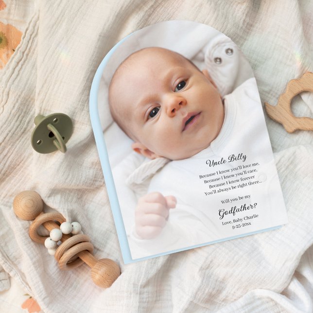 Seien Sie mein Pate Vorschlag Foto Arch Einladung (Von Creator hochgeladen)