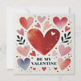 Seien Sie mein Valentindruckdesign Einladung