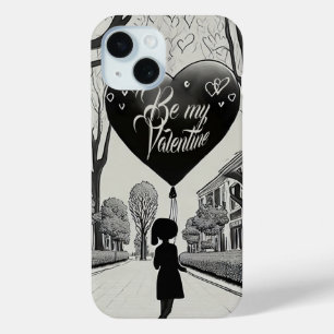 Seien Sie mein Valentine in Manga Style Monochrome Case-Mate iPhone Hülle