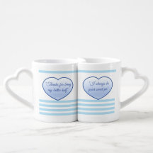 Seien Sie mein Valentinenkuppel Tasse Set-Blau