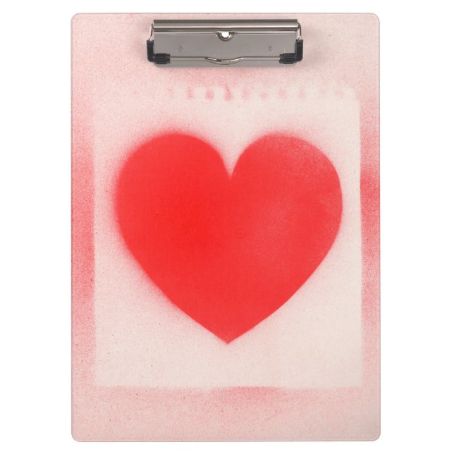 Seien Sie mein Valentiner Herz Klemmbrett (Vorderseite)