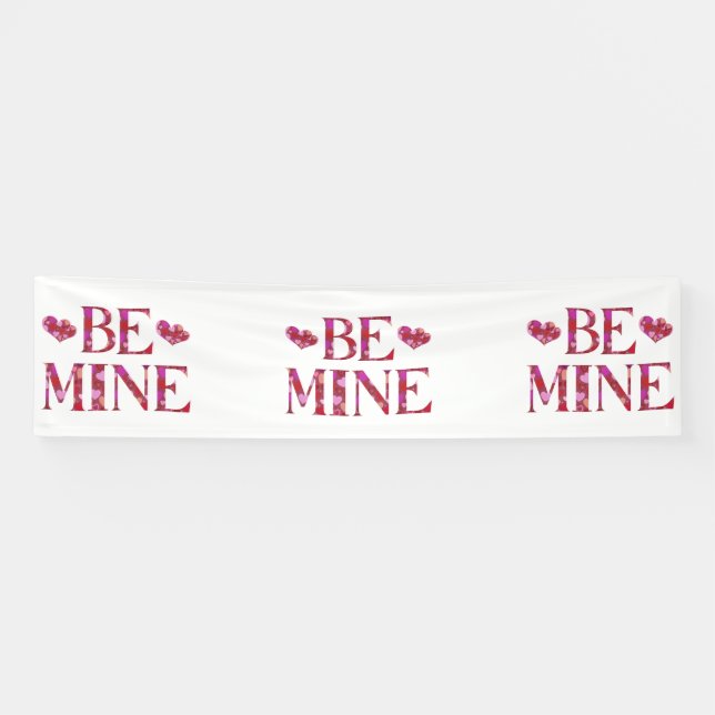 Seien Sie mein Valentinstag 2.5x10 Vinyl Banner (Horizontal)