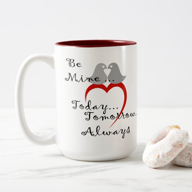 Seien Sie mein Valentinstag Geschenk Kaffee Tasse (Mit Donut)