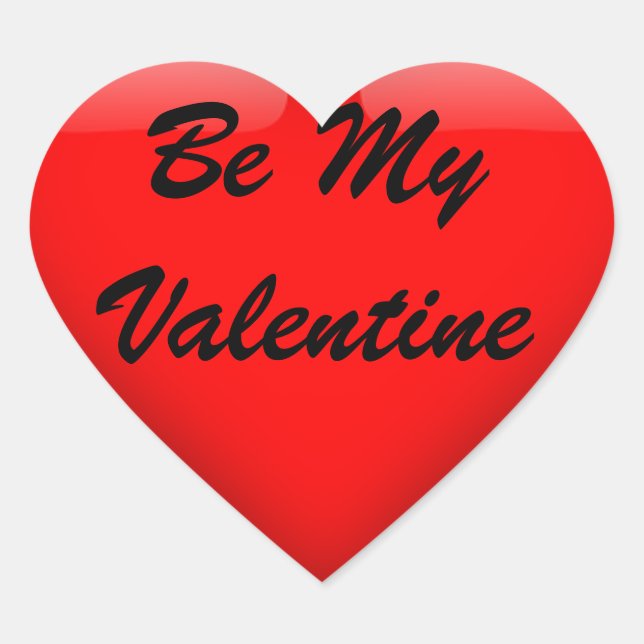 Seien Sie mein Valentinsticker Herz-Aufkleber (Vorderseite)