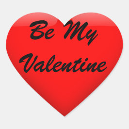 Seien Sie mein Valentinsticker Herz-Aufkleber