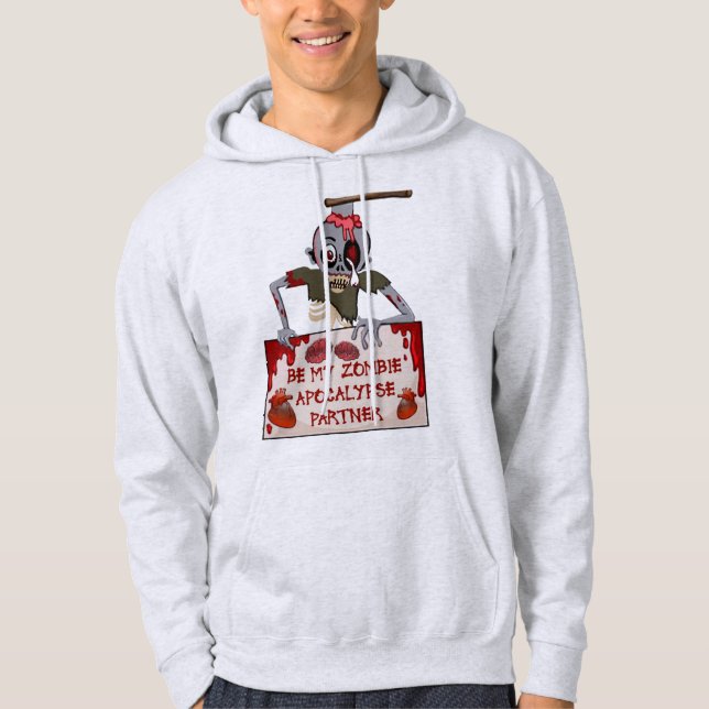 Seien Sie mein Zombie-Apokalypse-Partner Männer Hoodie (Vorderseite)
