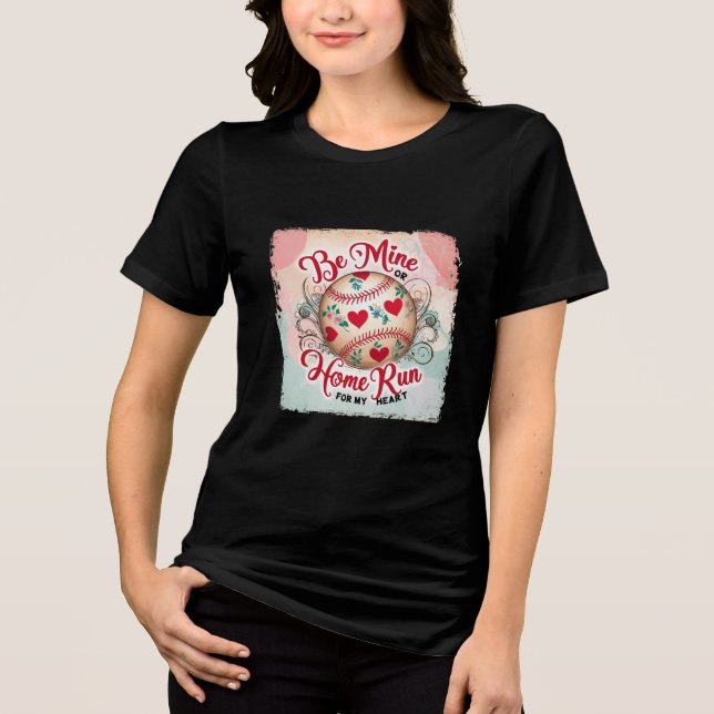 Seien Sie meine Baseball Art Tri-Blend Shirt (Vorderseite)
