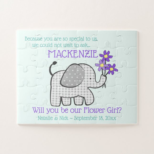 Seien Sie meine Blumenmädchen-Frage Puzzle (Horizontal)