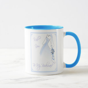 Seien Sie meine Brautjungfern-Einladungs-Tasse Tasse