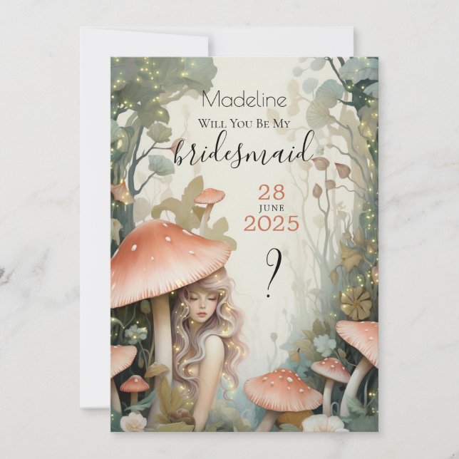 Seien Sie meine Bridesmädchenfrau, die geheime Hav Einladung (Vorderseite)